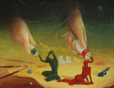 Картина под названием "CREATIVITY / ТВОРЧЕ…" - Victor Bregeda, Подлинное произведение искусства, Масло