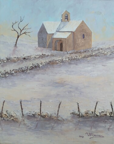 Pintura titulada "Chapelle de Saint H…" por Vincent Rames, Obra de arte original, Oleo Montado en Bastidor de camilla de mad…