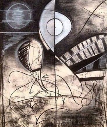 "abstract" başlıklı Tablo Metin Liman tarafından, Orijinal sanat, Mürekkep