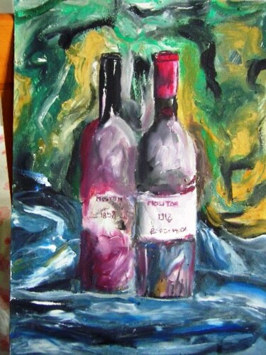 Painting titled "old wine" by Metin Yasarturk, Original Artwork