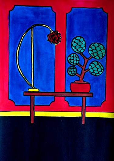 Malerei mit dem Titel "Bonsaj no.6" von Metka Gelt, Original-Kunstwerk, Acryl
