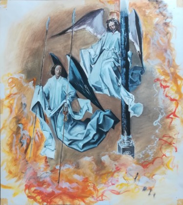 Zeichnungen mit dem Titel "Angels. Reproductio…" von Andrew Metto, Original-Kunstwerk, Gouache