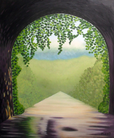 Pintura titulada "Camino al Paraiso" por Eugenia Pizzo, Obra de arte original