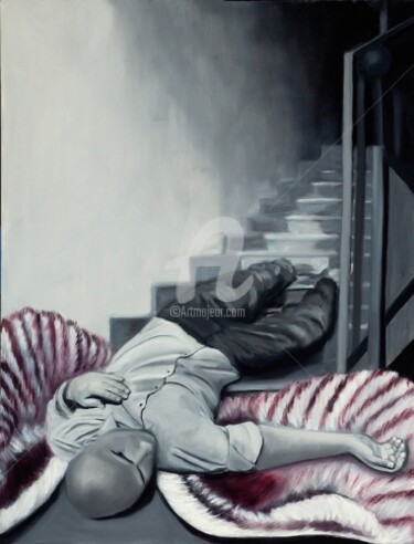 Peinture intitulée "When Angels Fall II" par Mary Vaux Hansen, Œuvre d'art originale, Huile