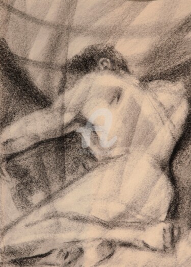 Drawing titled "Uncertain" by Mary Vaux Hansen, Original Artwork, Charcoal