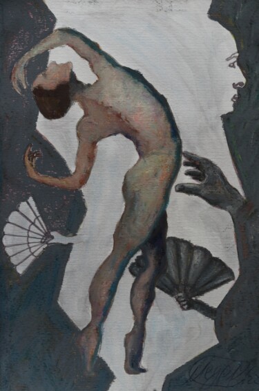 Painting titled "DANCE 2022 #12" by Maksim Mezhuritsky, Original Artwork, Pastel