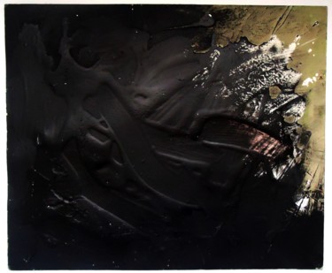 Painting titled "Idée noire 03" by Meziane Boussaid, Original Artwork, Acrylic