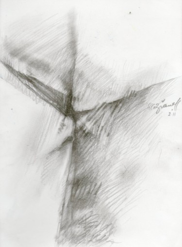 Dessin intitulée "Délimiter 06" par Meziane Boussaid, Œuvre d'art originale, Crayon