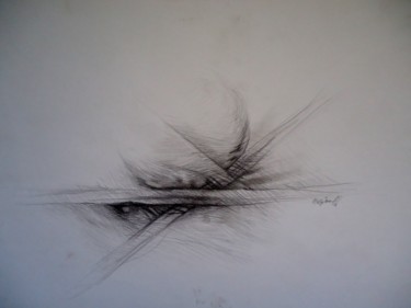 Dessin intitulée "Délimiter 05" par Meziane Boussaid, Œuvre d'art originale, Crayon