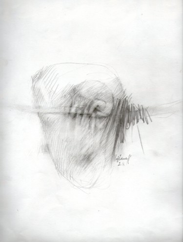 Drawing titled "Azzerb b wusan (la…" by Meziane Boussaid, Original Artwork, Pencil