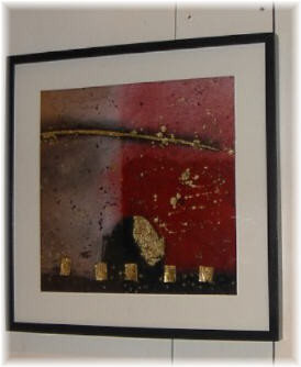 Peinture intitulée "rouge papier" par Bleu Meziani, Œuvre d'art originale