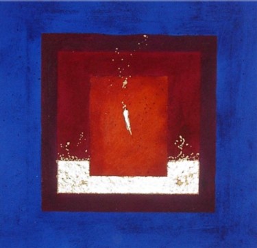 Peinture intitulée "bleu de mon âme" par Bleu Meziani, Œuvre d'art originale