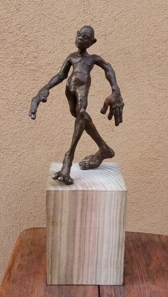Escultura intitulada "A GRANDS PAS" por Marco, Obras de arte originais, Bronze