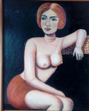 Painting titled "Donna" by M. Fayos, Original Artwork, Oil