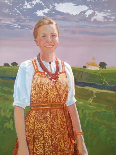 Malarstwo zatytułowany „Memories of summer.…” autorstwa Mikhail Fedotov, Oryginalna praca, Tempera