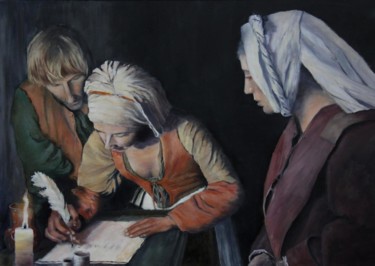 Peinture intitulée "Le retour de Martin…" par Marie-Françoise Durnerin, Œuvre d'art originale, Huile