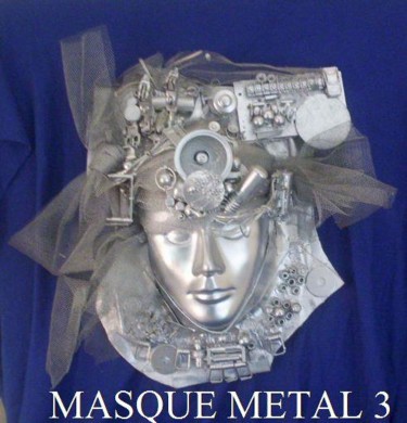 Artisanat intitulée "MASQUE METAL 3" par France, Œuvre d'art originale