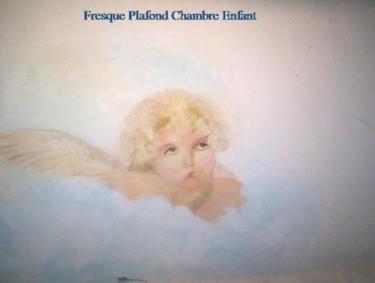 Painting titled "PLAFOND PEINT 1" by France, Original Artwork, Oil