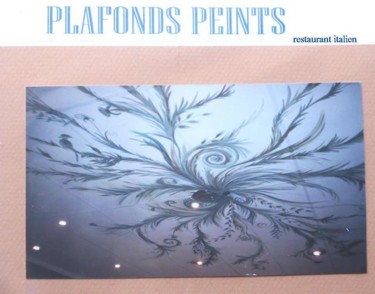 Peinture intitulée "PLAFOND PEINT 2" par France, Œuvre d'art originale, Huile