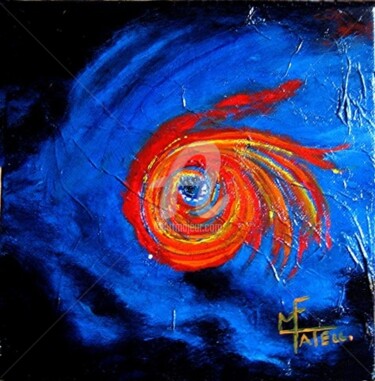 Peinture intitulée "Flux" par Marie France Mateu, Œuvre d'art originale, Huile