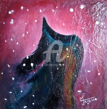 Peinture intitulée "Nébuleuse cheval" par Marie France Mateu, Œuvre d'art originale