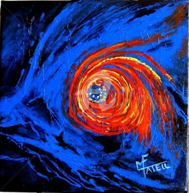 Peinture intitulée "Galaxie" par Marie France Mateu, Œuvre d'art originale