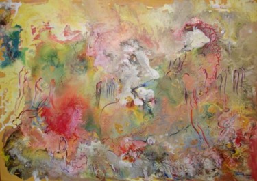 Painting titled "Sonhos V" by M.Gloria, Original Artwork, Oil