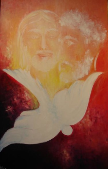 Pintura intitulada "Espírito de paz" por M.Gloria, Obras de arte originais, Óleo