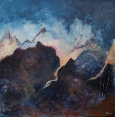 Painting titled "Ecos - saudade" by M.Gloria, Original Artwork, Oil
