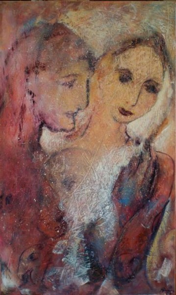 Pintura intitulada "Infinito amor" por M.Gloria, Obras de arte originais, Óleo
