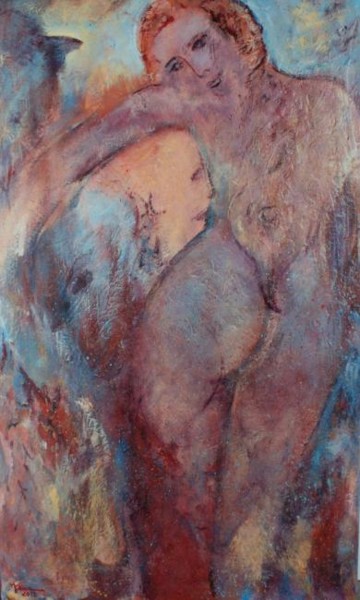 Pintura intitulada "Traços" por M.Gloria, Obras de arte originais, Óleo