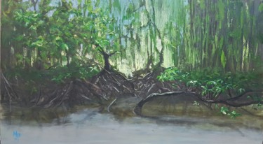 Schilderij getiteld "Touch of mangra For…" door Maria Mikhaylova-Goldman, Origineel Kunstwerk, Olie Gemonteerd op Frame voor…