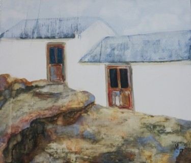 Painting titled "Iceland...somewhere…" by Maria Mikhaylova-Goldman, Original Artwork, Oil Mounted on Wood Stretcher frame
