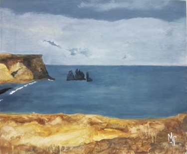 Peinture intitulée "Iceland.more.." par Maria Mikhaylova-Goldman, Œuvre d'art originale, Huile Monté sur Châssis en bois