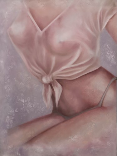 Peinture intitulée "Sensualité" par Martine Gregoire, Œuvre d'art originale, Huile