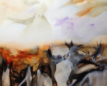 Peinture intitulée "volcano" par Marcel Gris, Œuvre d'art originale, Huile