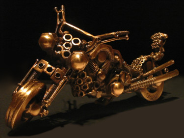 Sculpture intitulée "Motorsiklet serisi…" par Murat Güçlüer, Œuvre d'art originale, Bronze