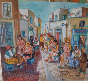 Painting titled "Abdullah guiche (le…" by M'Hamed, Original Artwork, Oil