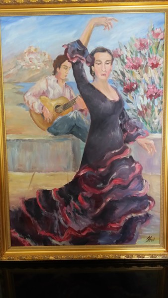 Painting titled "Flamenco Dancer.jpg" by Mohammad Abu Hantash, Original Artwork