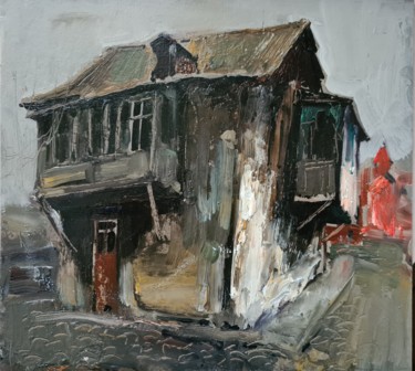 Malarstwo zatytułowany „Study with old house” autorstwa Mher Chatinyan, Oryginalna praca, Olej
