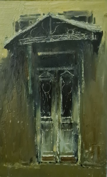 Malarstwo zatytułowany „Old door” autorstwa Mher Chatinyan, Oryginalna praca, Olej