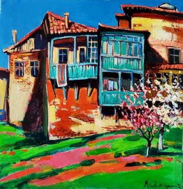 Painting titled "Spring has come to…" by Mher Chatinyan, Original Artwork, Oil
