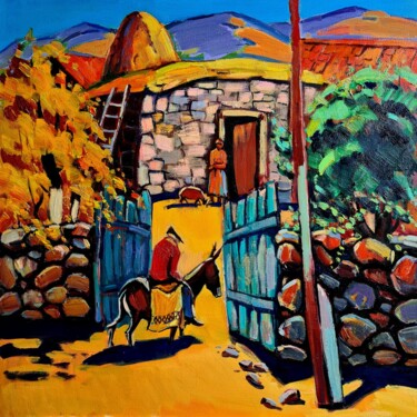 Pintura intitulada "Southern Landscape" por Mher Chatinyan, Obras de arte originais, Óleo