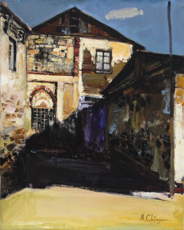 Painting titled "The Old City" by Mher Chatinyan, Original Artwork, Oil