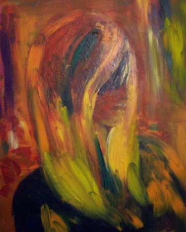 Painting titled "Colorful Me" by Michelle Hilton, Original Artwork, Oil