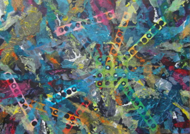 Painting titled "Mecano" by Mi-Guel, Original Artwork, Other