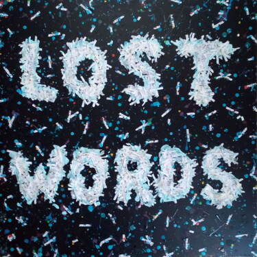"Lost words" başlıklı Tablo Mi-Guel tarafından, Orijinal sanat, Kolaj
