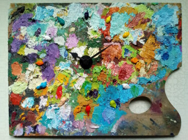 Картина под названием "El tiempo en colores" - Mi-Guel, Подлинное произведение искусства, Масло