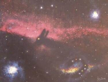 Pintura intitulada "Nebulosa del Burro" por Mi-Guel, Obras de arte originais