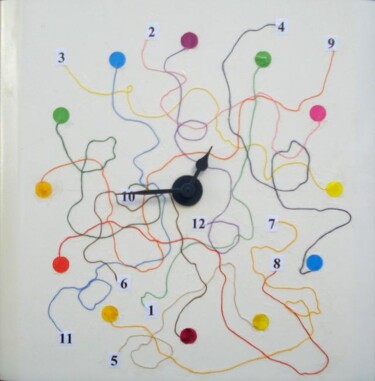 Peinture intitulée "Reloj Laberinto" par Mi-Guel, Œuvre d'art originale